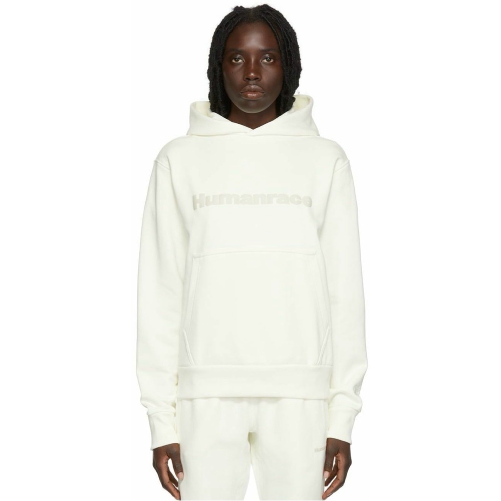 Adidas x Humanrace by Pharrell Williams Basics Hoodie in Off-White